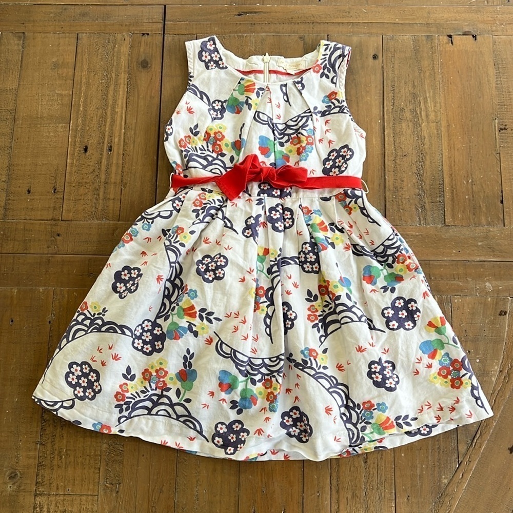 Mini Boden floral linen dress